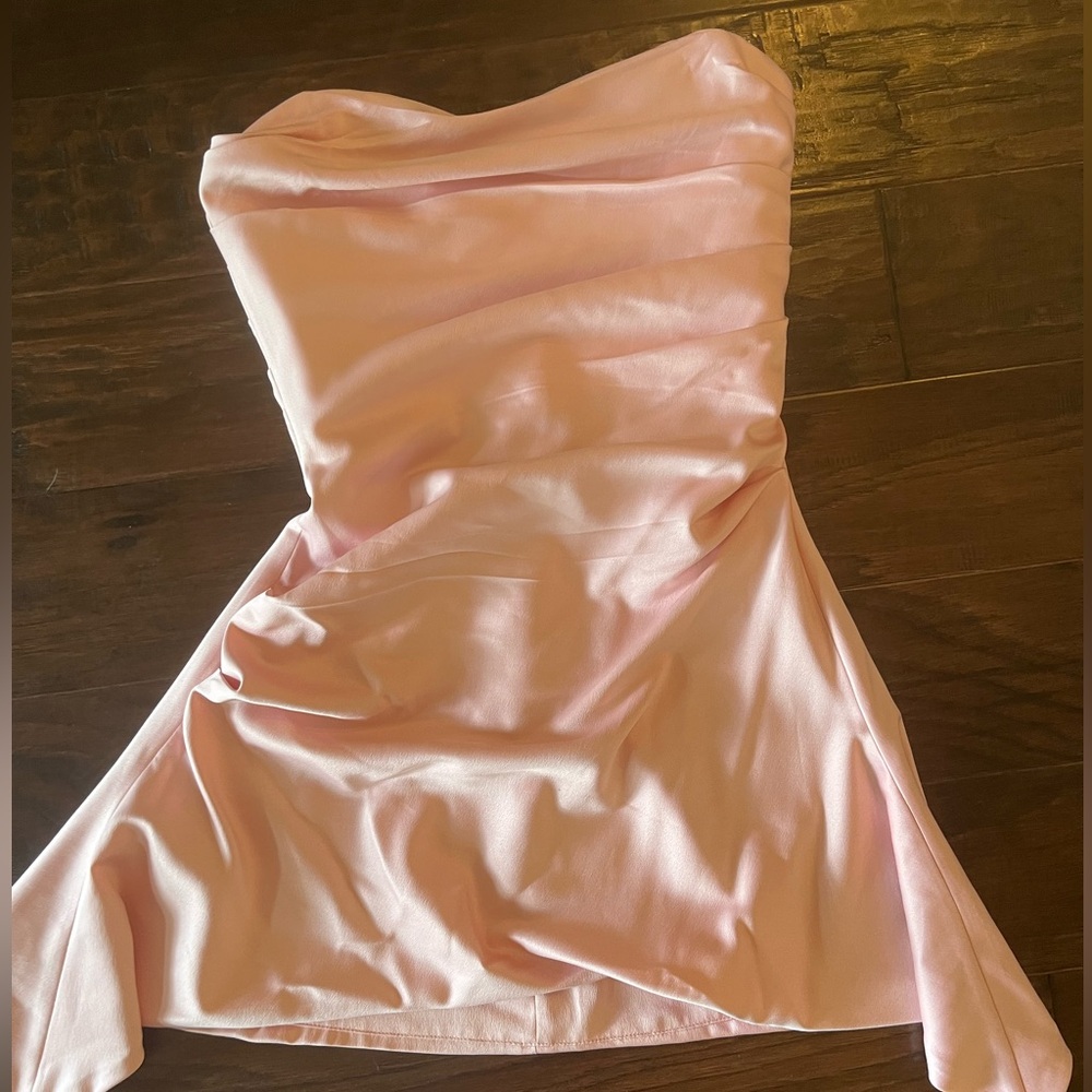 Jasmine Strapless Satin Corset Dress
HOUSE OF CB